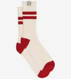 Chaussettes côtelées coton ivoire DIM x Ines de la Fressange