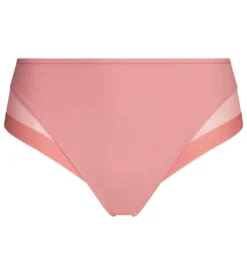 Culotte femme semi-transparente en microfibre rose Dim Generous
