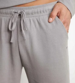 Ensemble pyjama pantalon col serafino en jersey Gris Dim Nightwear
