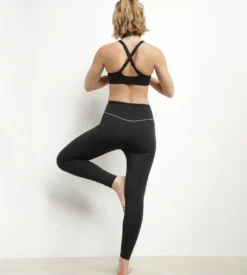 Legging de sport femme en microfibre sculptante noire Dim Move