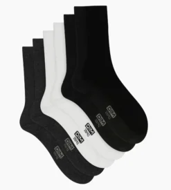 Lot de 3 paires de socquettes basses homme Gris Tuxedo Beige Coton