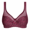 Soutien-gorge emboîtant en microfibre et tulle Rouge Marron Generous
